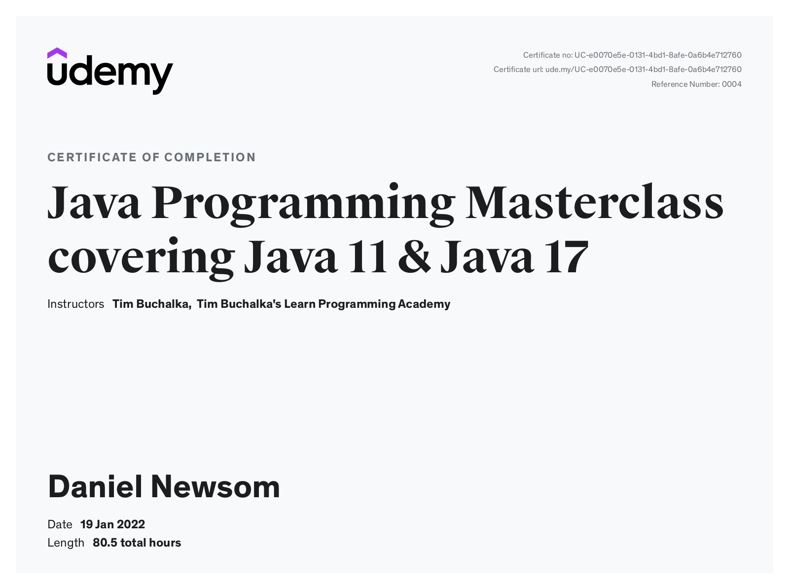 Java Programming Masterclass