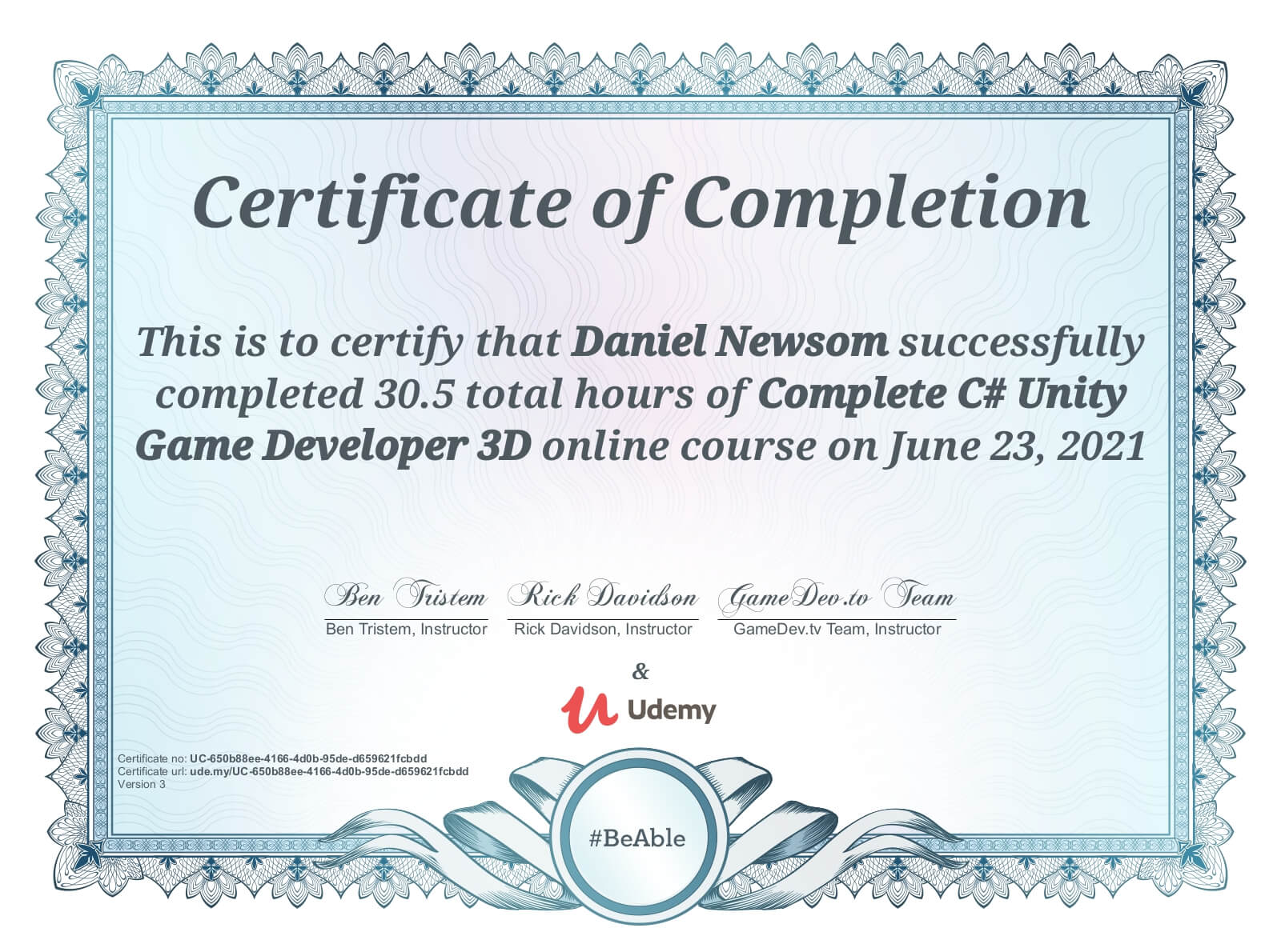 Complete C# Unity Game Developer 3D